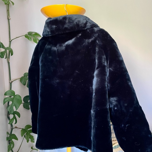 Neseal of Nestels - Vintage Black faux-fur 1960s style coat - Picture 8 of 8